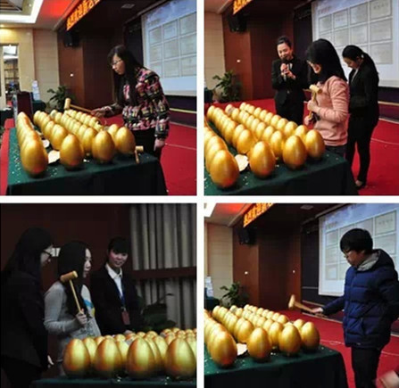 現場金蛋砸不停，大禮送不停