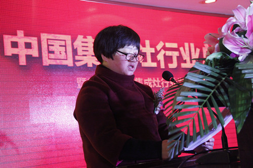 帥豐集成灶董事長商若云女士發(fā)言