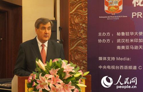 秘魯駐華公使銜參贊胡安·米蓋爾·米蘭達先生致辭