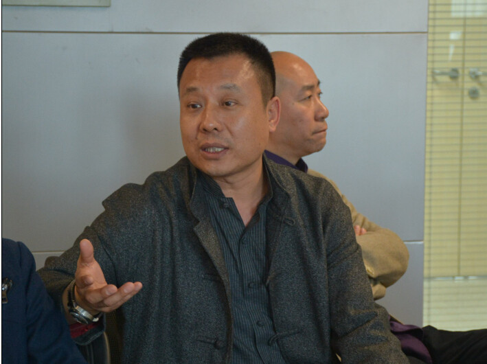 山西大學(xué)美術(shù)學(xué)院院長 高鑫璽老師在會上發(fā)言