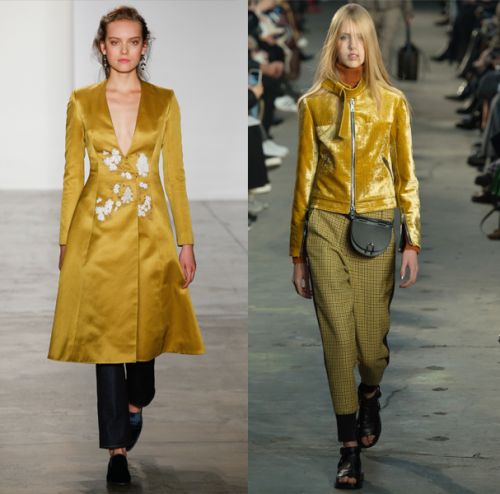 芥黃色：Brock Collection、3.1 Phillip Lim