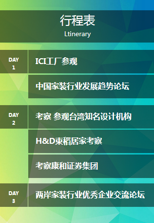 訪問團行程表
