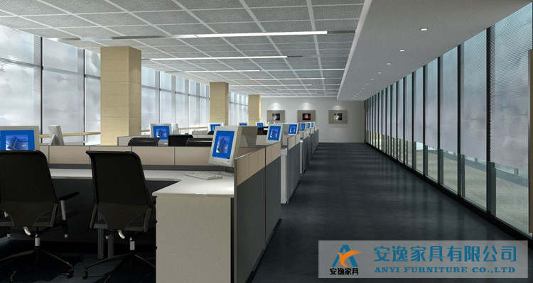 廣東辦公家具批發 E1級簡約板式電腦桌 帶柜子組合多功能辦公桌子