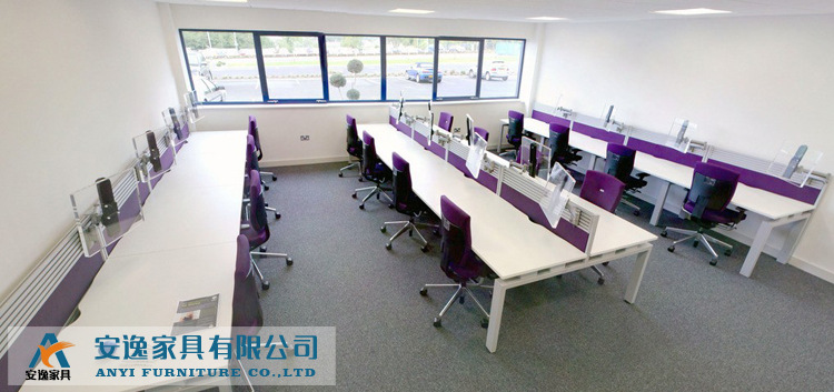 廣東辦公家具批發 E1級簡約板式電腦桌 帶柜子組合多功能辦公桌子