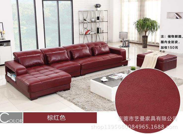 sofa 廠家直銷頭層牛皮大小戶型個性功能組合真皮家具YM-GL-008