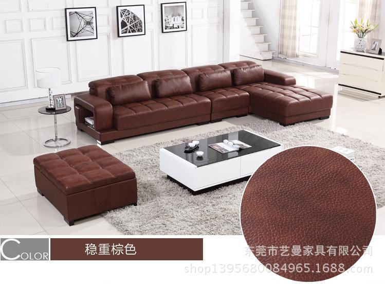 sofa 廠家直銷頭層牛皮大小戶型個性功能組合真皮家具YM-GL-008