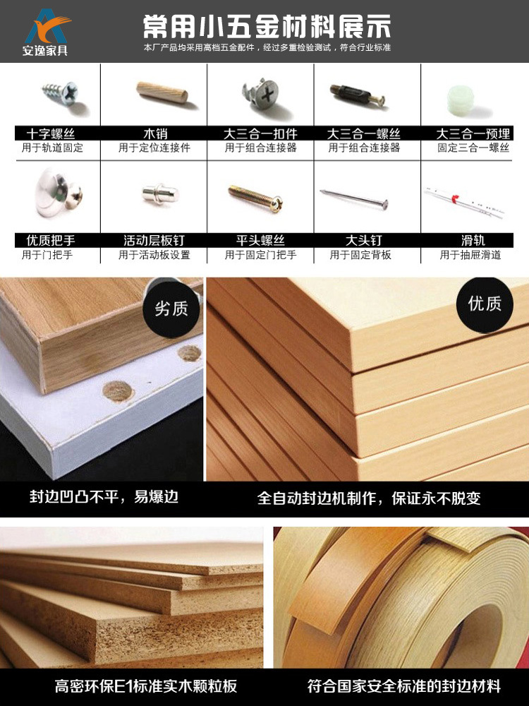 廣東辦公家具批發 E1級簡約板式電腦桌 帶柜子組合多功能辦公桌子