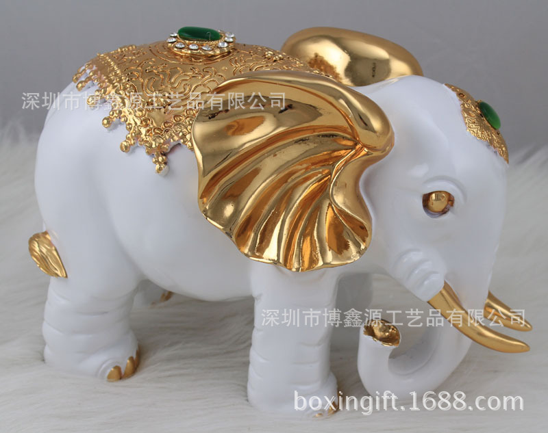 廠家直銷 創意動物擺件樹脂招財大象裝飾品 歐式家居飾品喬遷禮品