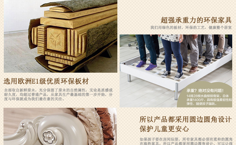 廠家特價(jià)直銷歐式套房臥室家具1.8米雙人床公主床 婚床 真皮靠背