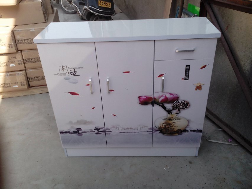 常州家具廠家長(zhǎng)期供應(yīng)加工烤瓷彩繪鞋柜 健康板式家居彩繪鞋柜