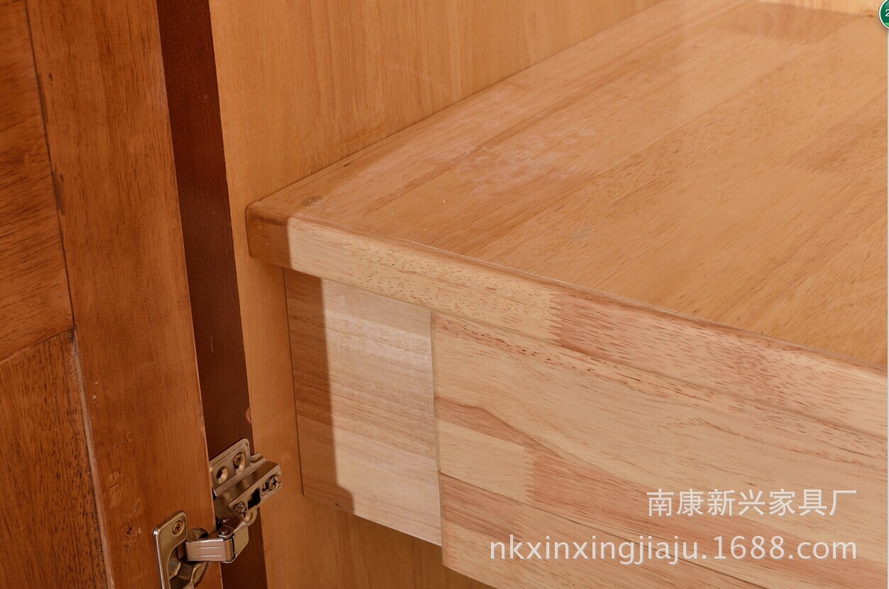 包郵 廠家直銷臥室套房實木家具五門六門可加頂對開橡木衣柜509#