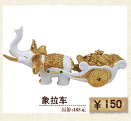 廠家直銷 創意動物擺件樹脂招財大象裝飾品 歐式家居飾品喬遷禮品