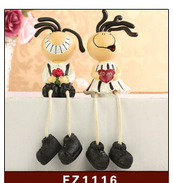 淘寶熱銷！可愛樹脂擺件 家居辦公裝飾品 兔子吊腳娃娃批發(fā) SA216