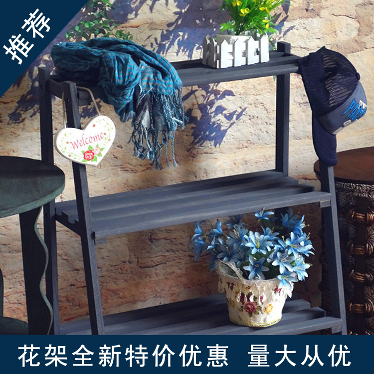 廠家直銷實木花架 松木花架 可定做加工生產(chǎn) 可當儲物架使用