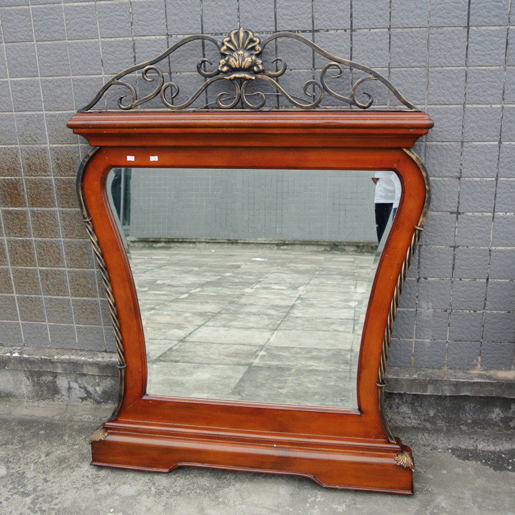 loft美式鄉(xiāng)村鐵藝創(chuàng)意個性復古外貿工業(yè)風實木家具帶輪子儲物桌子