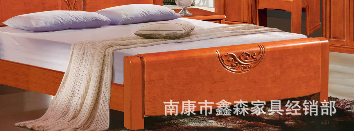 加工定制 2014新款橡木套房1485# 多款式實木床實木家具