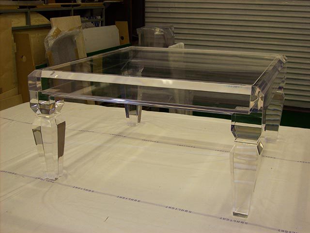 廠家加工定制歐式亞克力桌椅 透明中式有機(jī)玻璃創(chuàng)意家具 高檔書桌