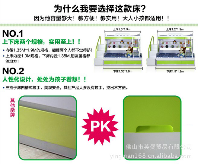 C11廠家直銷 環(huán)保型青少年兒童板式家具 雙層床子母床 套房家具